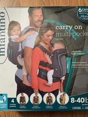 Infantino Carry On Multipocket Carrier With Four Different Carrying Positions